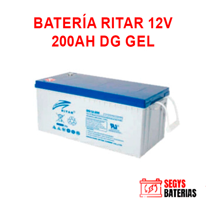 Batería RITAR 12V 200Ah DG GEL :: SEGYS BATERÍAS